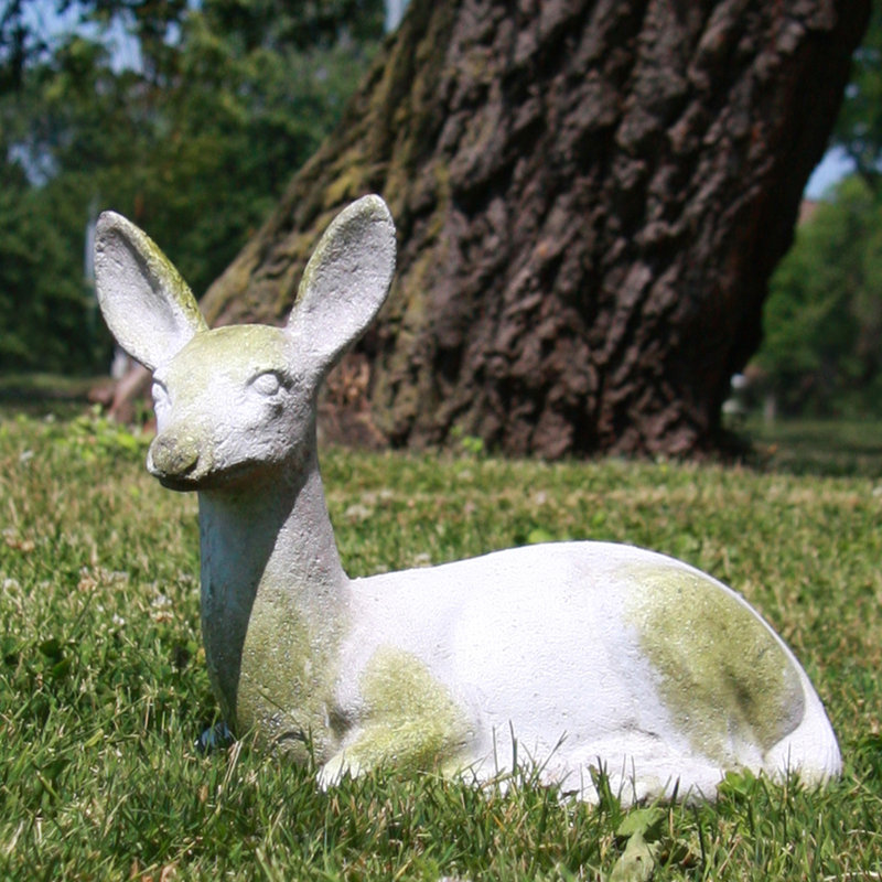 Astoria Grand Mcelroy Sitting Deer Fawn Statue Wayfair